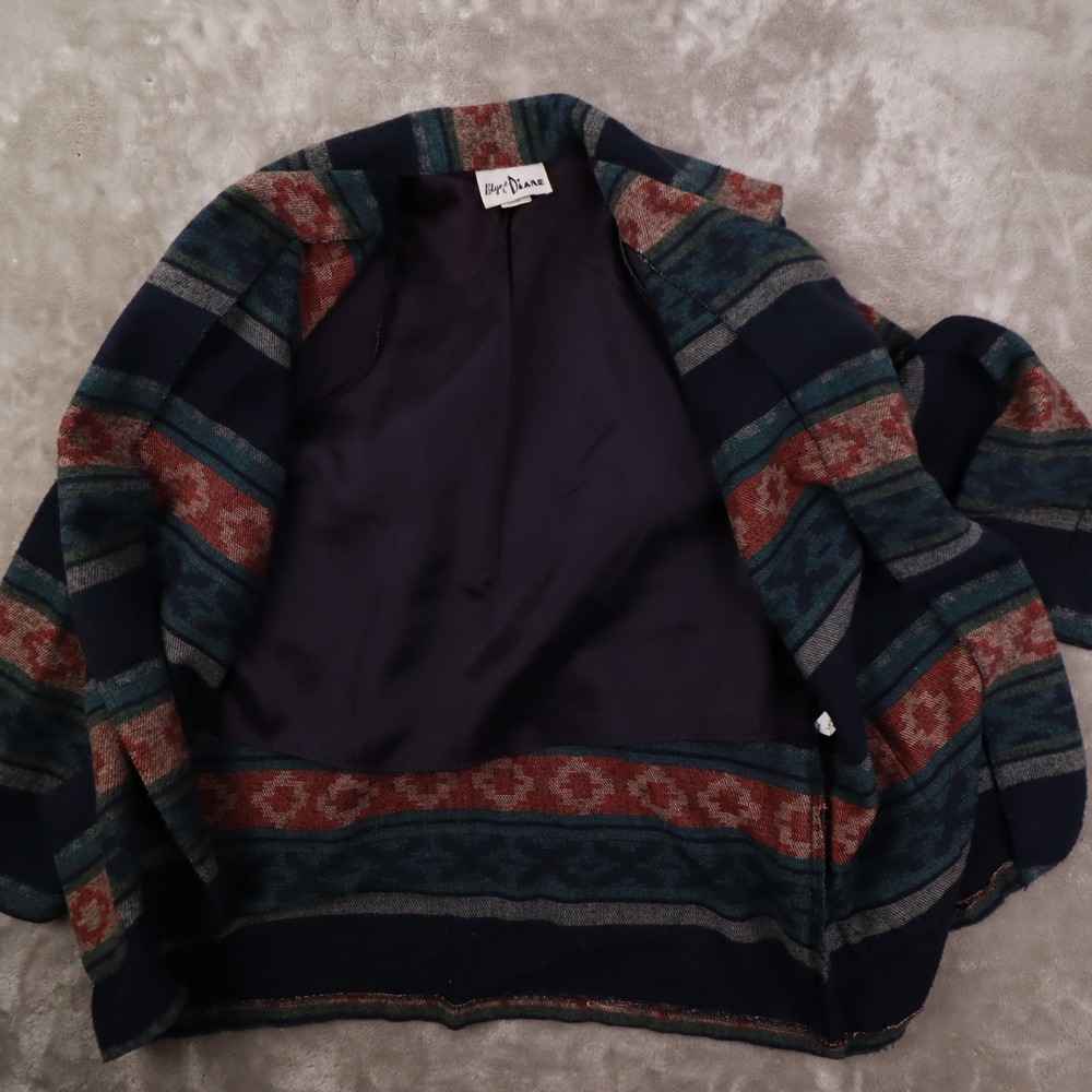 Rolyne and Diane Vintage Southwestern Print Blazer Made in USA Women's Large - Picture 9 of 11